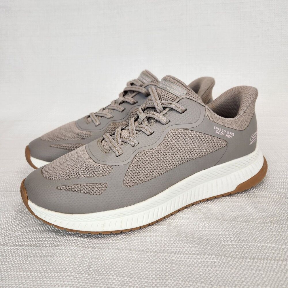 Skechers Women's Size 10 Hands Free Slip-ins Bobs Squad 4 Comfort Sneakers Taupe